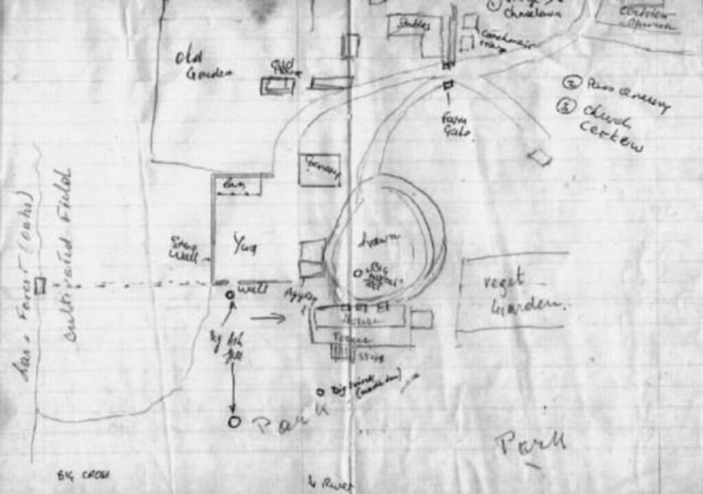 carte dessinée par son père