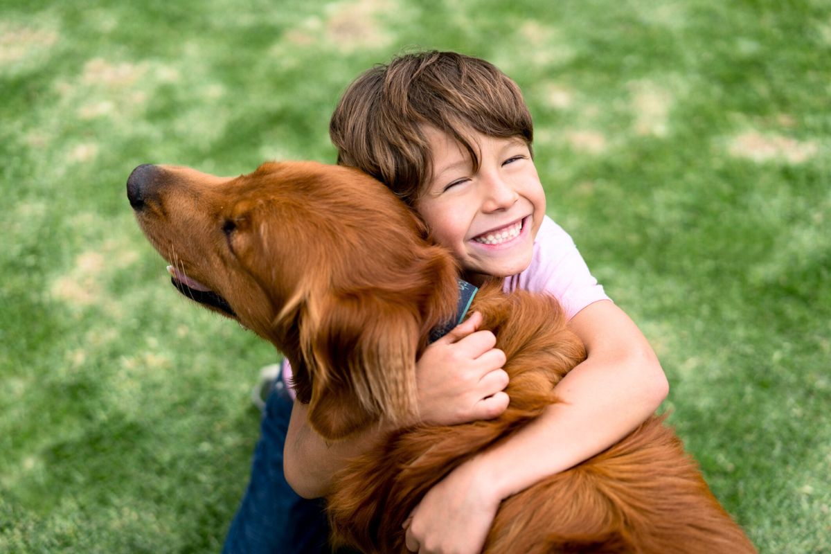 cet enfant a croisé un chien